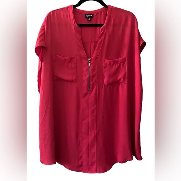 torrid Tops - Torrid zip detail sleeveless blouse